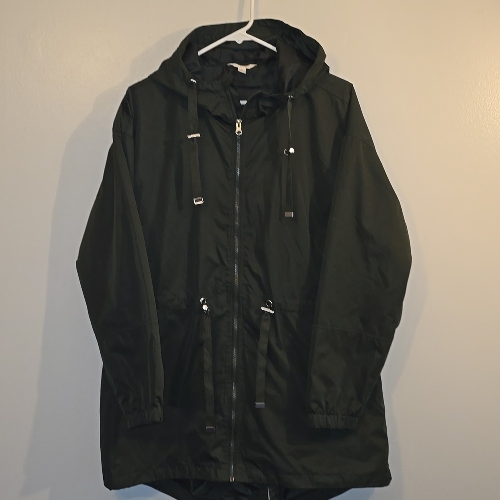 Time and Tru Men's Olive Hooded Raincoat LOT-R1